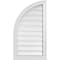 Ekena Millwork Quarter Round Top Left Surface Mount PVC Gable Vent w/ 2"W x 2"P Brickmould Sill Frame, 18"W x 32"H GVPQL18X3203SF - alternate 1